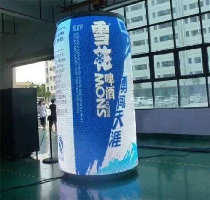 Led display screen form creative beer 